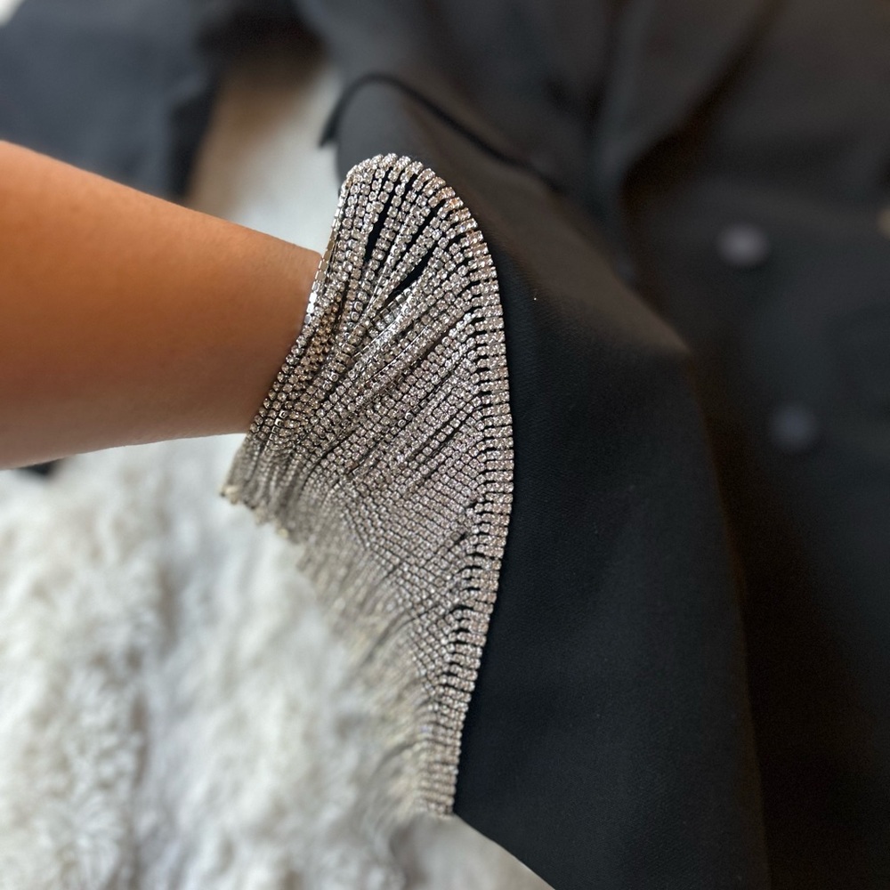 Zara Black Blazer with Silver Accents - Picture 5 of 7